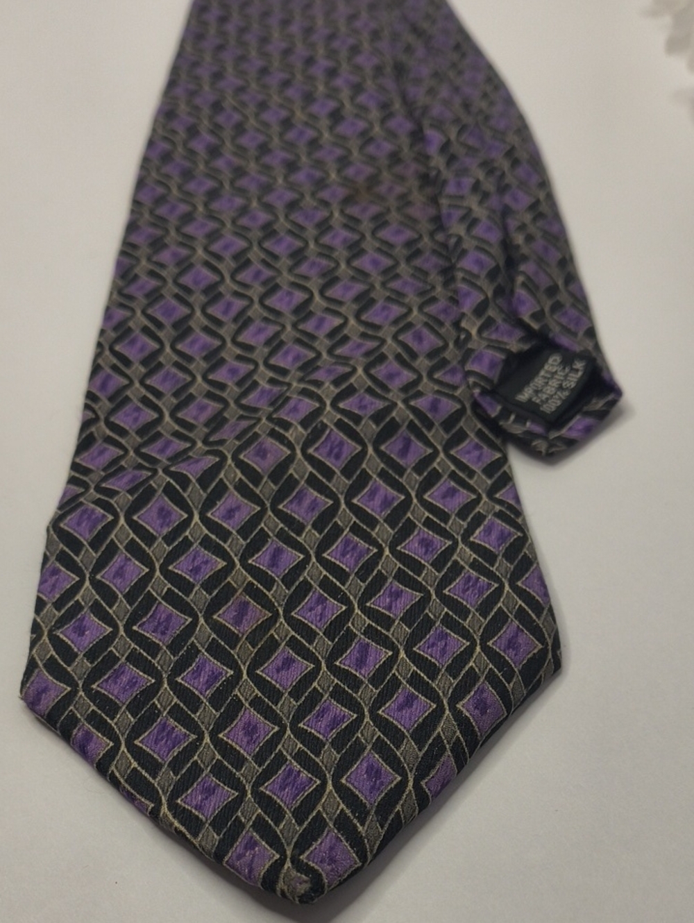 Barrington Silk Purple Geometric Tie